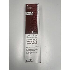 Zotos Age Beautiful 1V Plum Black Permanent Hair Color 2 oz